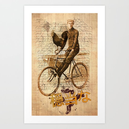 Biker Art Print