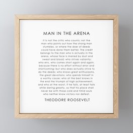 The man in the arena Framed Mini Art Print