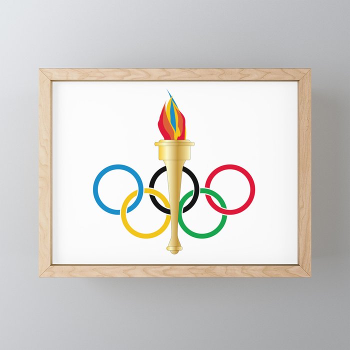 Olympic Rings Framed Mini Art Print