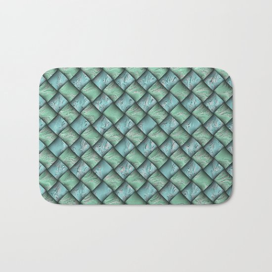 Patchwork Moire Silk Bath Mat
