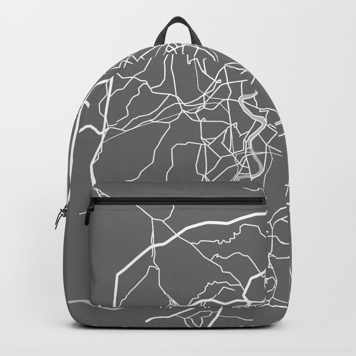 Rome city gray map Backpack