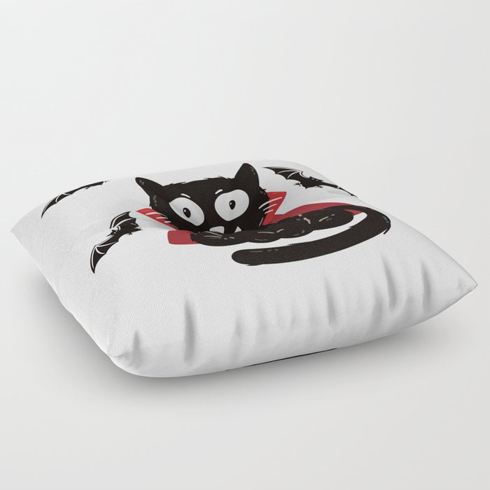 vampire cat furniture Design by diegoramonart Floor Pillow