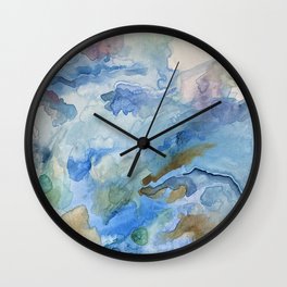 Watercolor Clouds Wall Clock