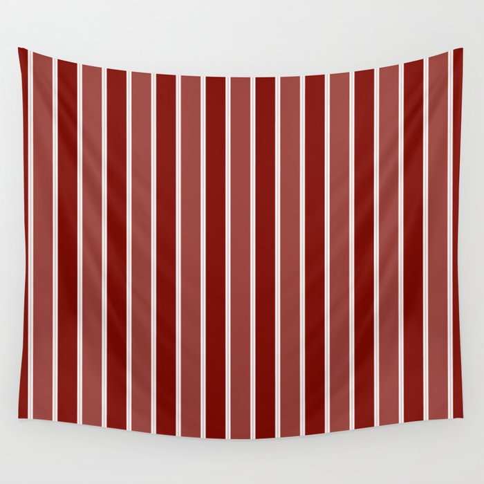 Vintage New England Shaker Village Milk Paint Barn Red Large Vertical Bedding Stripe Wall Tapestry