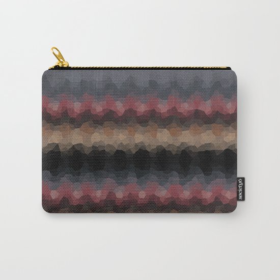 Abstract pattern "Black and red wave" . Carry-All Pouch