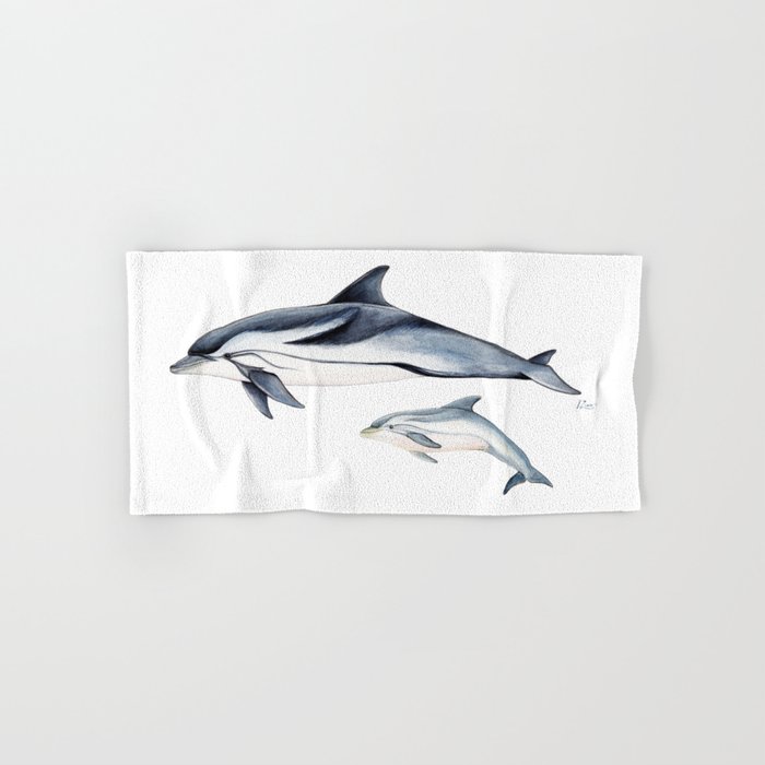 Striped dolphin Hand & Bath Towel