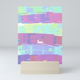 Neon Pastel Stripes Mini Art Print