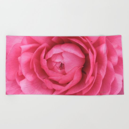 Petals in the Pink Beach Towel