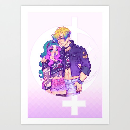 Pastel Goth Haruka & Michiru Art Print