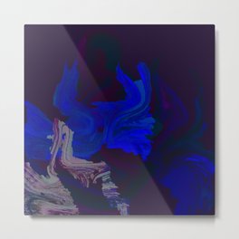 Midnight Trip Metal Print | Fluorescentblueart, Digital, Graphicdesign, Floralart, Bluefluorescent, Oil, Watercolor, Watercolorart, Abstractiris 