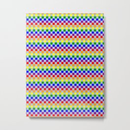 65 MCMLXV LGBT Denim Rainbow Checkerboard Pattern Metal Print | Denim, Bluejeans, Gaypride, Camouflage, Graphicdesign, Acidwash, Navy, Lgbtq, Jeans, Fashion 