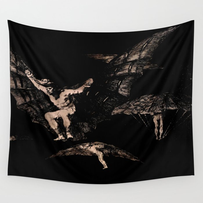 Francisco Goya "Where There's a Will There's a Way (A way of Flying)" Wall Tapestry