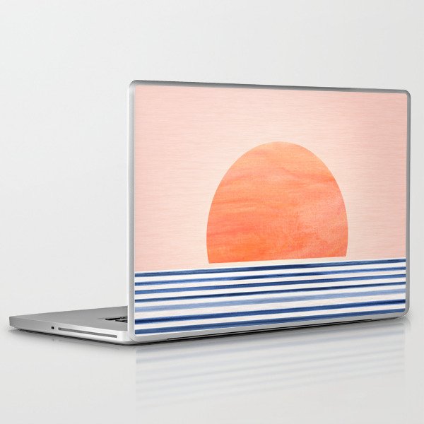 Summer Sunrise Minimal Abstract Landscape Laptop & iPad Skin