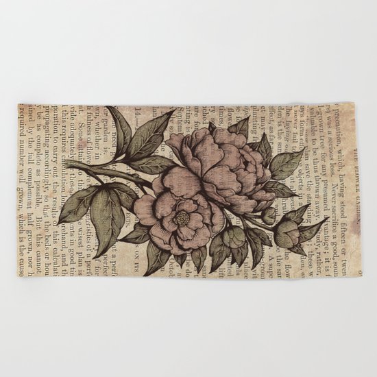 Peonies - Color Beach Towel