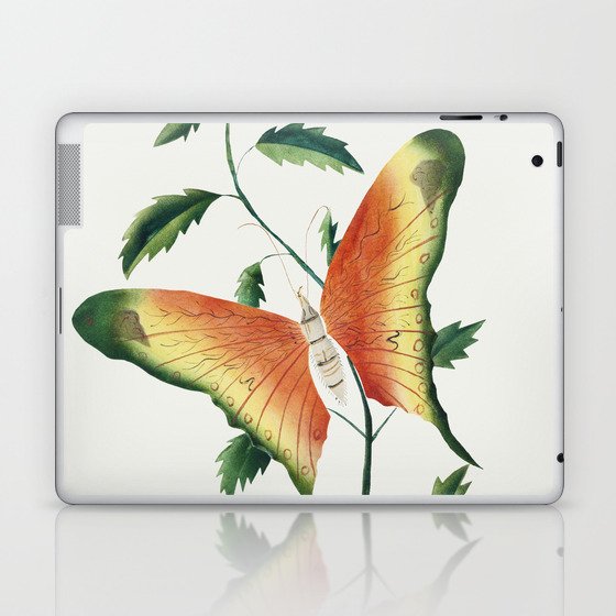 Rose Bush and Butterfly Laptop & iPad Skin