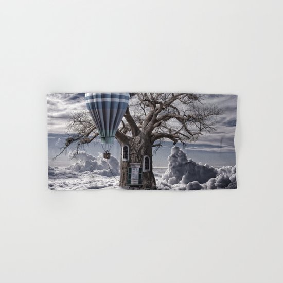 Home tree up in the clouds Hand & Bath Towel