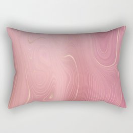 Lush Pink Gold Agate Geode Luxury Rectangular Pillow