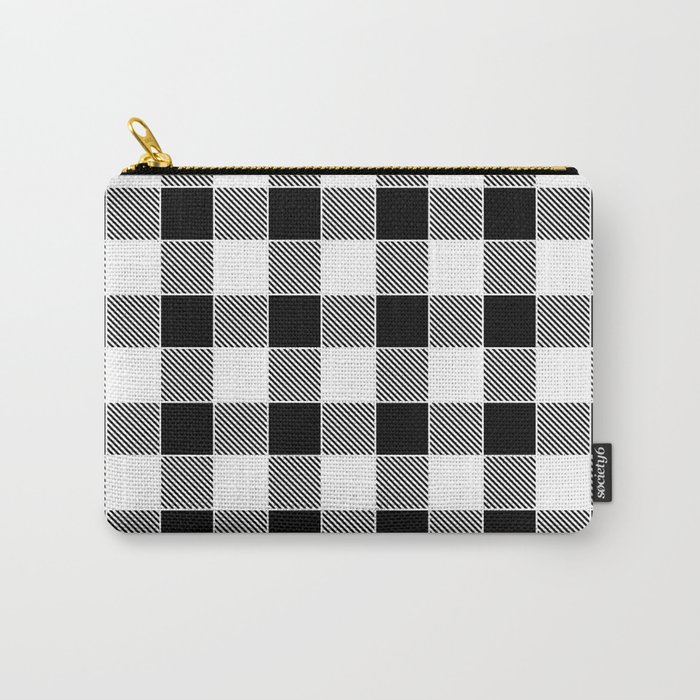 Buffalo Check - black / white Carry-All Pouch