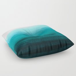 Ombre background in turquoise Floor Pillow