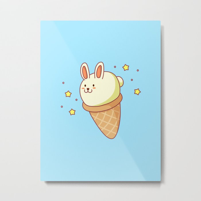 Bunny-lla Ice Cream Metal Print