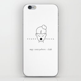 The nap club iPhone Skin