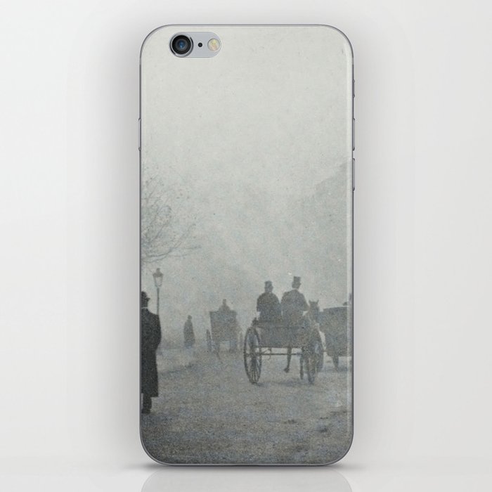 Horses and carts around Paris - Édouard Mahy Brouillard iPhone Skin