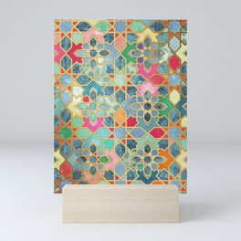 Gilt & Glory - Colorful Moroccan Mosaic Mini Art Print