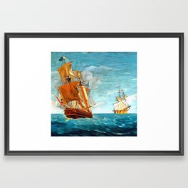 Pirats ships Framed Art Print