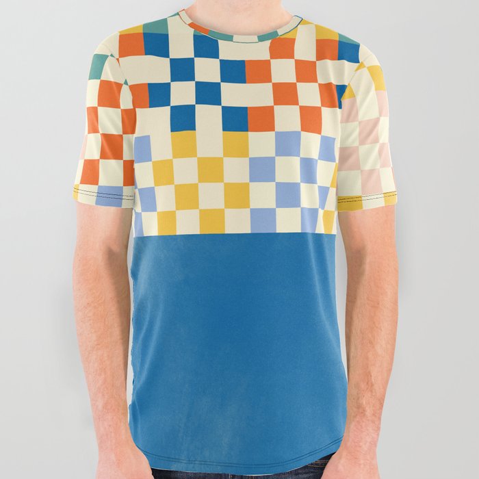 Summer Mischievousness Checker All Over Graphic Tee