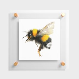 Yellow Bumble Bee Floating Acrylic Print