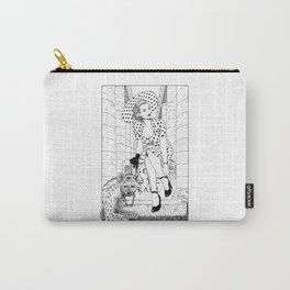 asc 516 - La veuve Romaine (The Roman widow) Carry-All Pouch | Illustration, Digital, Animal, Black and White, Love, Ink Pen, Drawing 