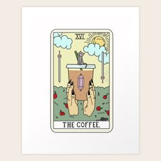 COFFEE READING Art Print