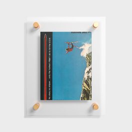 Kastle ski ad Floating Acrylic Print