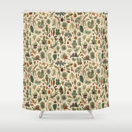 Vintage Pinecones Designs Collection Shower Curtain