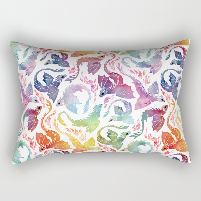Dragon fire rainbow  Rectangular Pillow