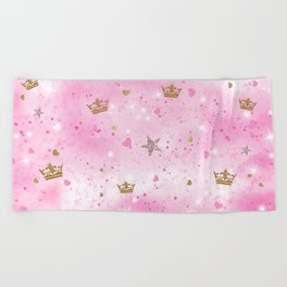 Pink Princess Beach Towel