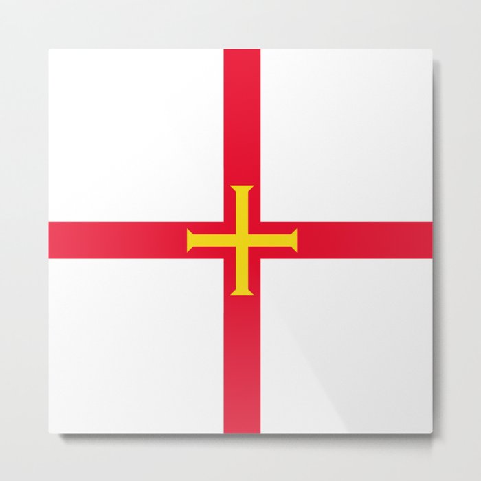 flag of Guernsey Metal Print