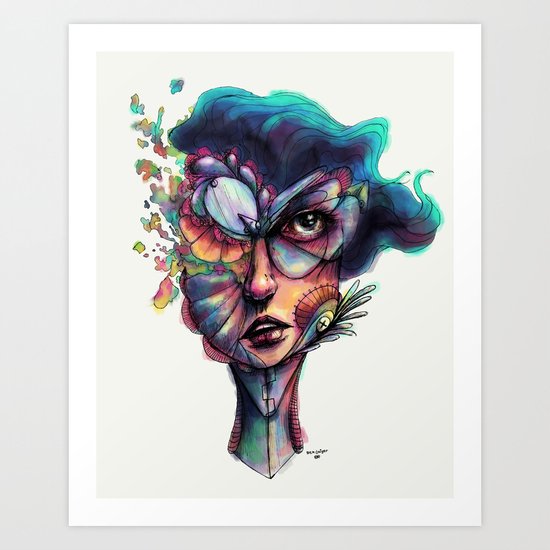 Searching Deep Blue Art Print