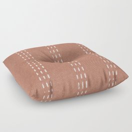 boho vertical stitch - terracotta Floor Pillow