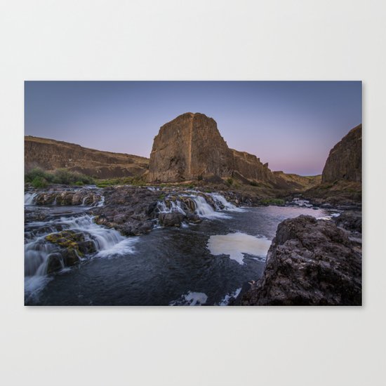 Palouse Falls - Waterfall Sunset Canvas Print