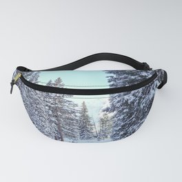 Path Through Snow Covered Trees Fanny Pack