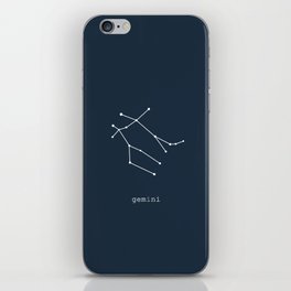 gemini blue iPhone Skin