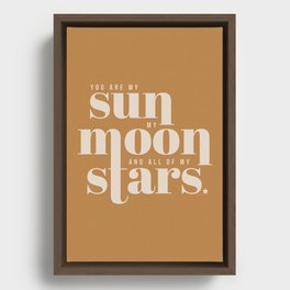 Sun Moon + Stars Framed Canvas