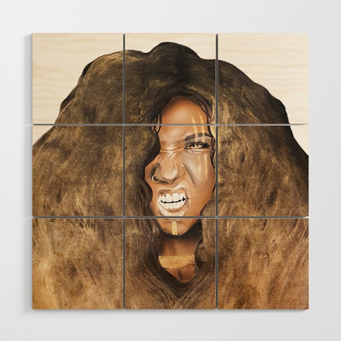 Golden Babe Wood Wall Art