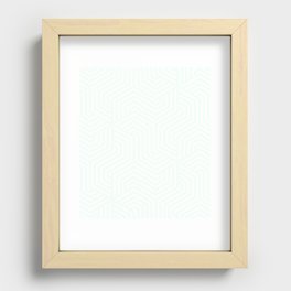 Mint cream - heavenly - Minimal Vector Seamless Pattern Recessed Framed Print