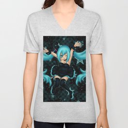 Hatsune Star Miku  V Neck T Shirt