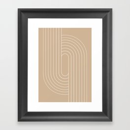 Oval Lines Abstract XXXV Framed Art Print