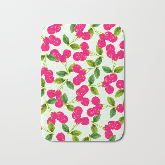 Cherry Picking #society6 #decor #buyart Bath Mat