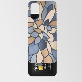 Metallic Gold and Blue Floral Android Card Case