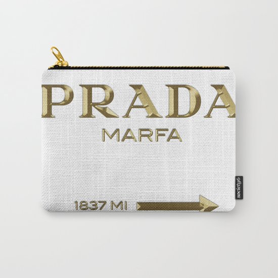 Golden PradaMarfa sign Carry-All Pouch